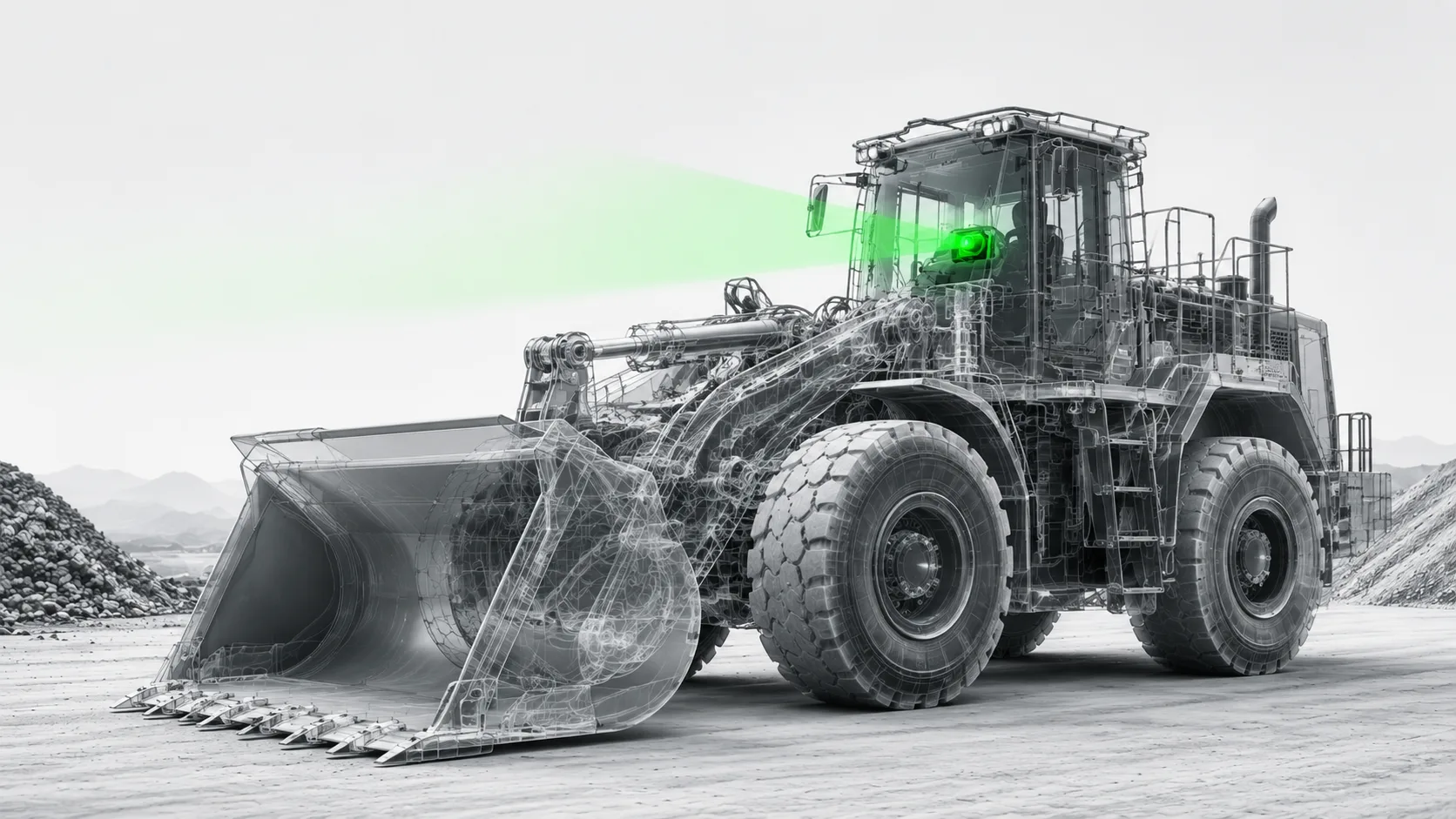 Industrial vehicle with green sensing field